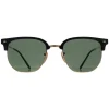 Ray-Ban Square|Ray-Ban^Sunglasses RB4416 New Clubmaster 601/31 Black on Gold Green