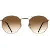 Ray-Ban Ray-Ban|Ray-Ban^Sunglasses RB3637 New Round 001/51 Gold Brown Gradient