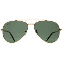 Ray-Ban Ray-Ban|Aviator^Sunglasses RB3625 New Aviator 919631 Polished Gold Green