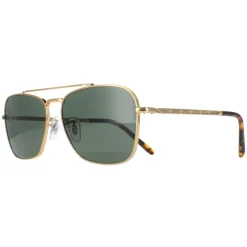 Ray-Ban Square|Ray-Ban^Sunglasses RB3636 New Caravan 919631 Gold Green