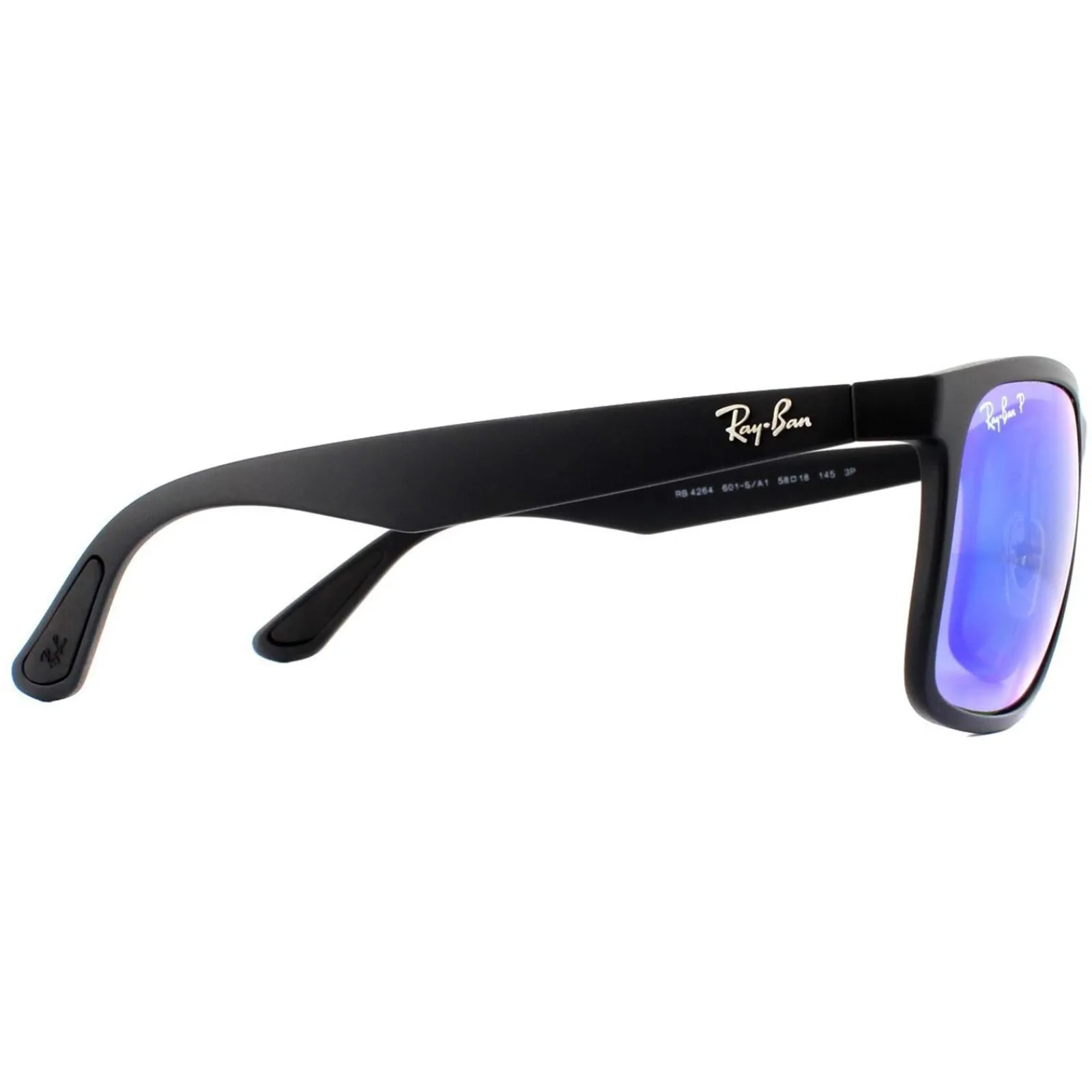 Ray-Ban Polarised|Ray-Ban^Sunglasses RB4264 601SA1 Matte Black Blue Flash Polarized Chro