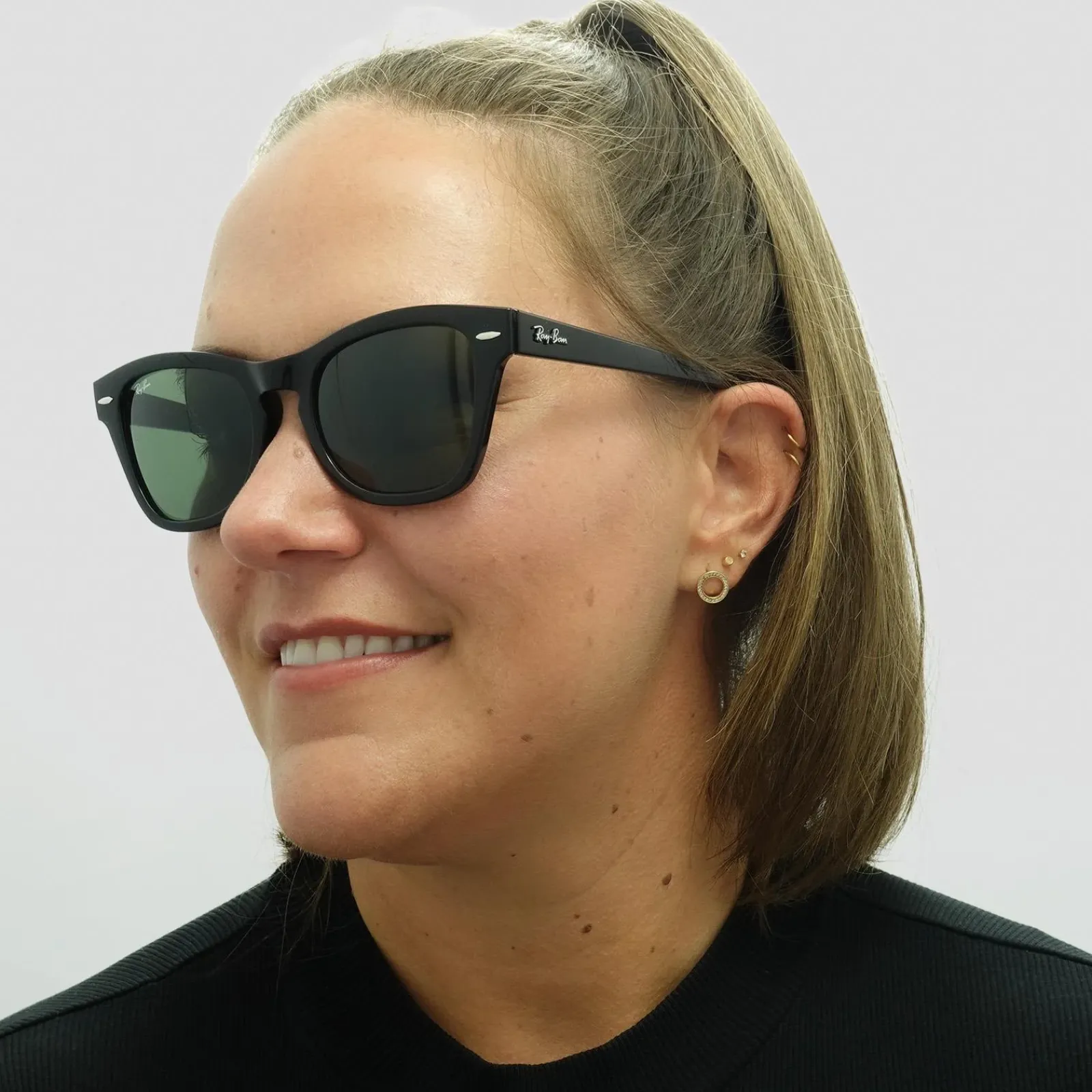 Ray-Ban Ray-Ban|Rectangle^Sunglasses RB0707S 901/31 Black Green