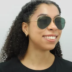 Ray-Ban Ray-Ban|Aviator^Sunglasses RB0101S Aviator Reverse 001/VR Gold Green
