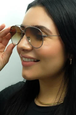 Ray-Ban Ray-Ban|Aviator^Sunglasses RB0101S Aviator Reverse 004/CB Gunmetal Brown Gradi