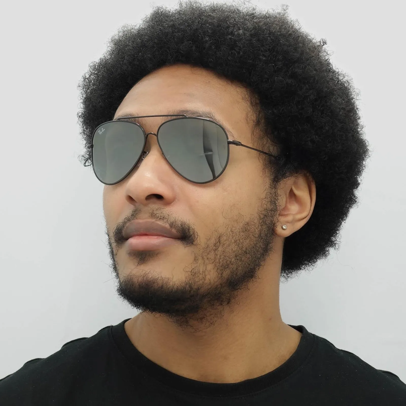 Ray-Ban Ray-Ban|Aviator^Sunglasses RB0101S Aviator Reverse 002/GS Black Silver Mirror