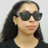 Ray-Ban Square|Polarised^Sunglasses RB0840S Mega Wayfarer 901/58 Polished Black Green P