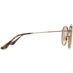 Ray-Ban Polarised^Sunglasses Round Double Bridge 3647N 001/57 Gold Brown B-15 Po