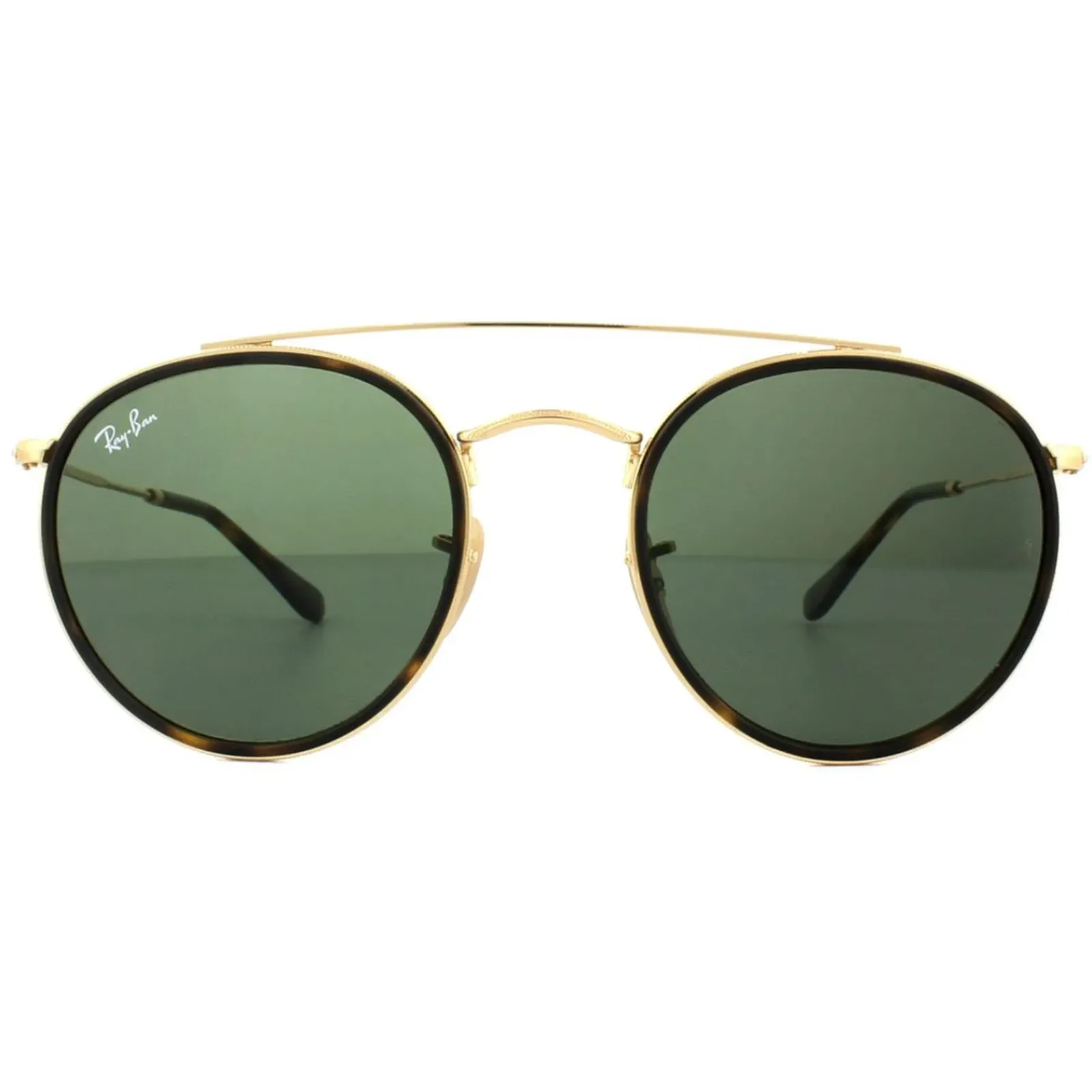 Ray-Ban Ray-Ban|Ray-Ban^Sunglasses Round Double Bridge 3647N 001 Gold Green