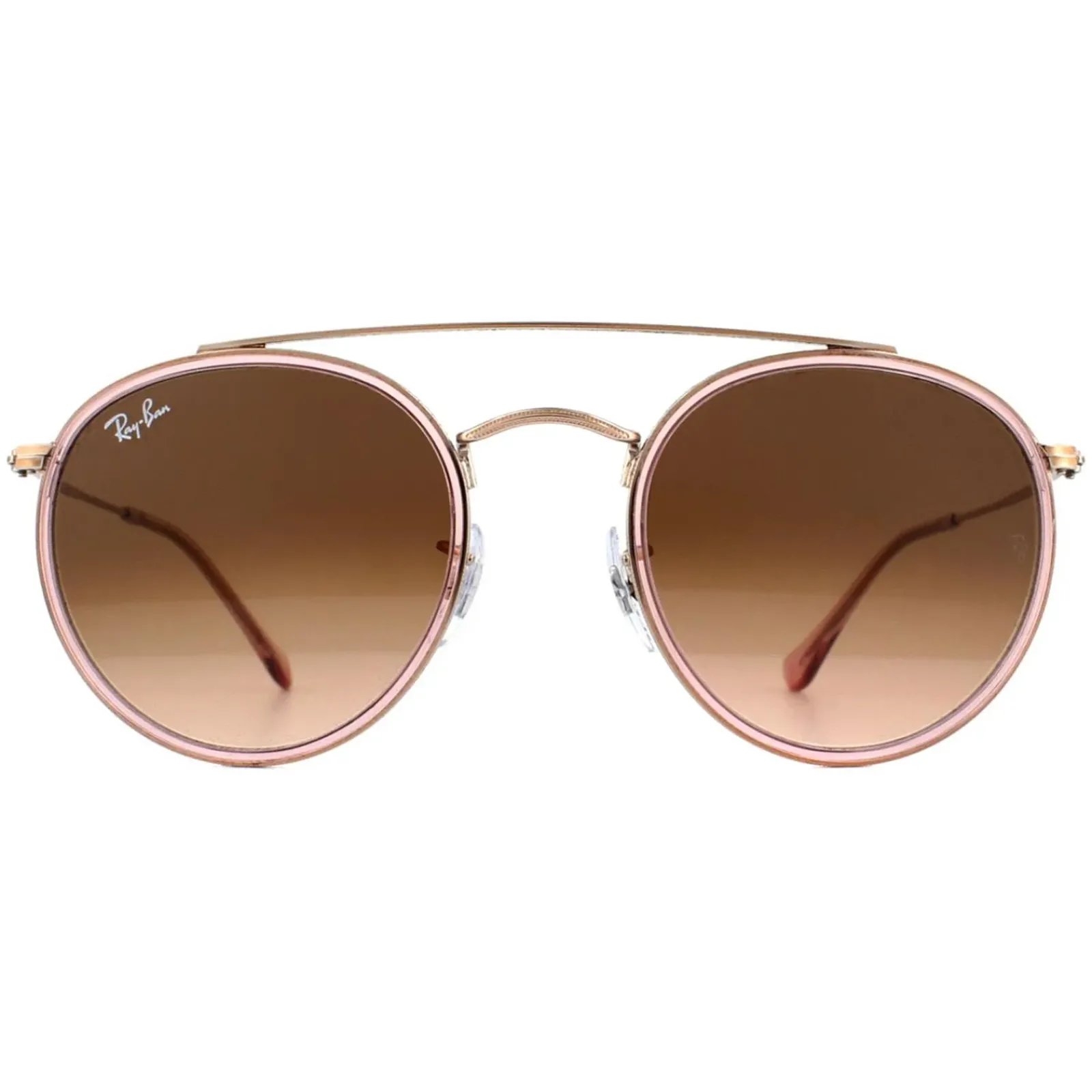 Ray-Ban Ray-Ban|Ray-Ban^Sunglasses Round Double Bridge 3647N 9069A5 Pink Pink Gradient