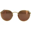 Ray-Ban Ray-Ban|Ray-Ban^Sunglasses Round Metal 3447 112/Z2 Gold Copper Flash Mirror