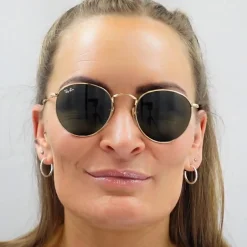 Ray-Ban Ray-Ban|Ray-Ban^Sunglasses Round Metal 3447 112/Z2 Gold Copper Flash Mirror