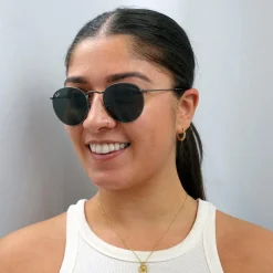 Ray-Ban Ray-Ban|Ray-Ban^Sunglasses Round Metal 3447 029 Gunmetal Green 50