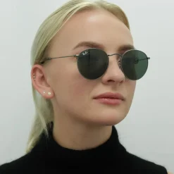 Ray-Ban Ray-Ban|Ray-Ban^Sunglasses Round Metal 3447 029 Gunmetal Green 50