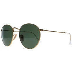 Ray-Ban Ray-Ban|Ray-Ban^Sunglasses Round Metal 3447 001 Gold Green 50mm