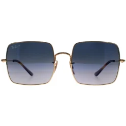 Ray-Ban Square|Ray-Ban^Sunglasses Square RB1971 914778 Polished Gold Blue Grey Gradie