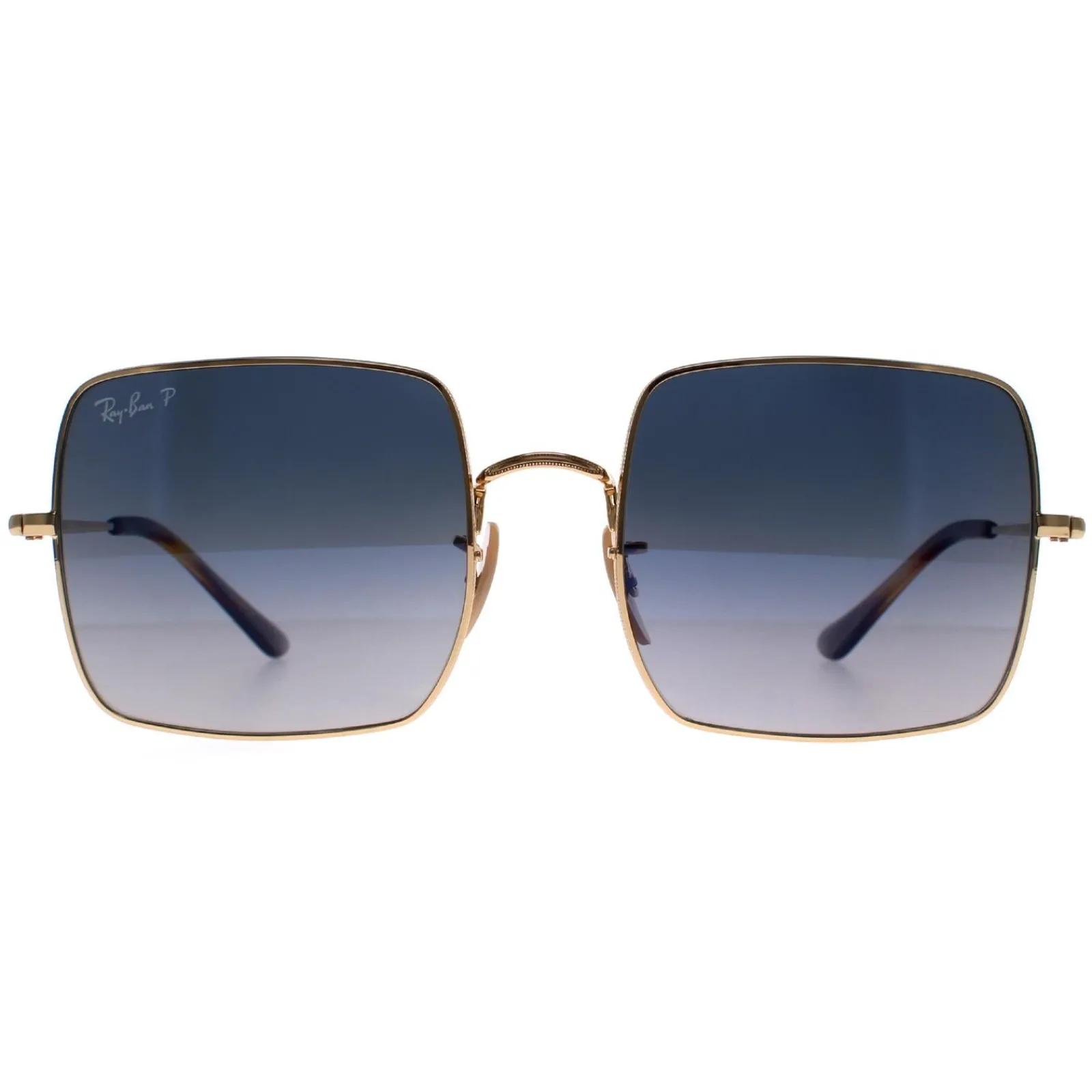 Ray-Ban Square|Ray-Ban^Sunglasses Square RB1971 914778 Polished Gold Blue Grey Gradie