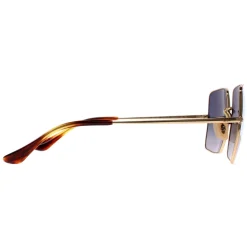 Ray-Ban Square|Ray-Ban^Sunglasses Square RB1971 914778 Polished Gold Blue Grey Gradie