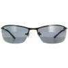 Ray-Ban Polarised|Ray-Ban^Rayban Sunglasses Top Bar 3183 Shiny Black Polarized Grey 002/81