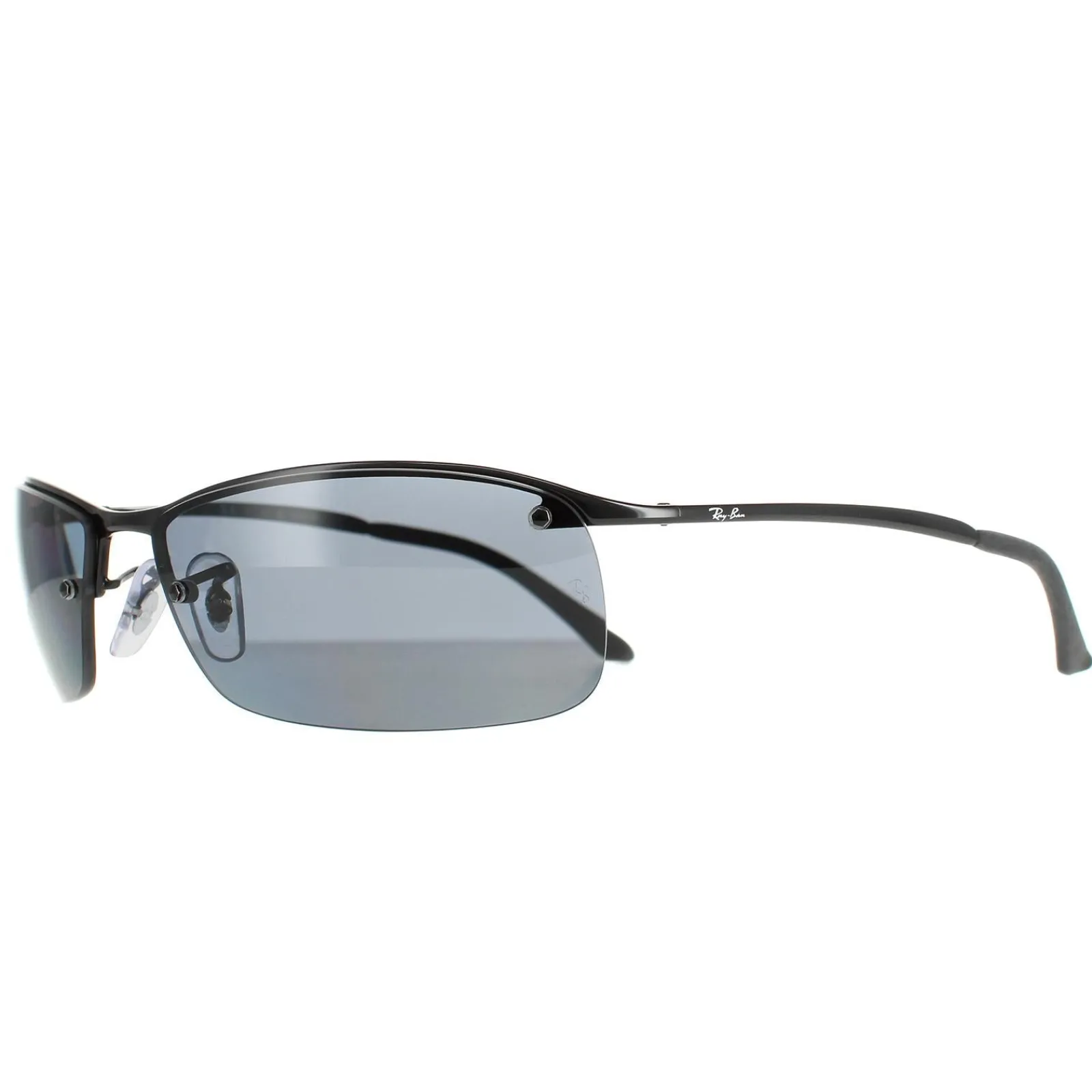 Ray-Ban Polarised|Ray-Ban^Rayban Sunglasses Top Bar 3183 Shiny Black Polarized Grey 002/81