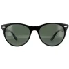 Ray-Ban Polarised^Sunglasses Wayfarer II RB2185 901/58 Black G-15 Green Polarize