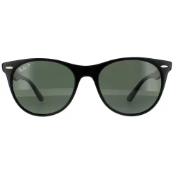 Ray-Ban Polarised^Sunglasses Wayfarer II RB2185 901/58 Black G-15 Green Polarize
