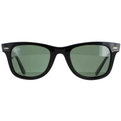 Ray-Ban Ray-Ban|Rectangle^Sunglasses Wayfarer 2140 901 Black Green G-15 Medium 50mm