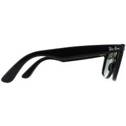 Ray-Ban Ray-Ban|Rectangle^Sunglasses Wayfarer 2140 901 Black Green G-15 Medium 50mm