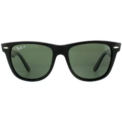 Ray-Ban Polarised|Ray-Ban^Sunglasses Wayfarer 2140 901/58 Black Green G-15 Polarized Med