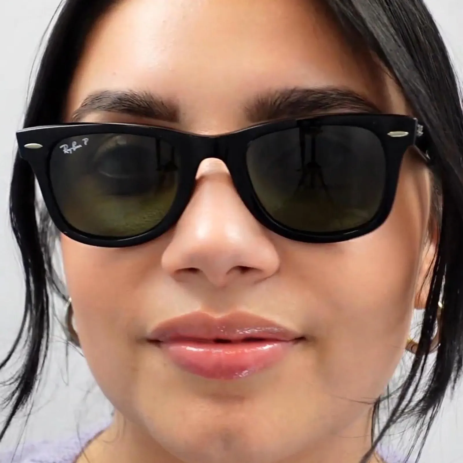 Ray-Ban Polarised|Ray-Ban^Sunglasses Wayfarer 2140 901/58 Black Green G-15 Polarized Med