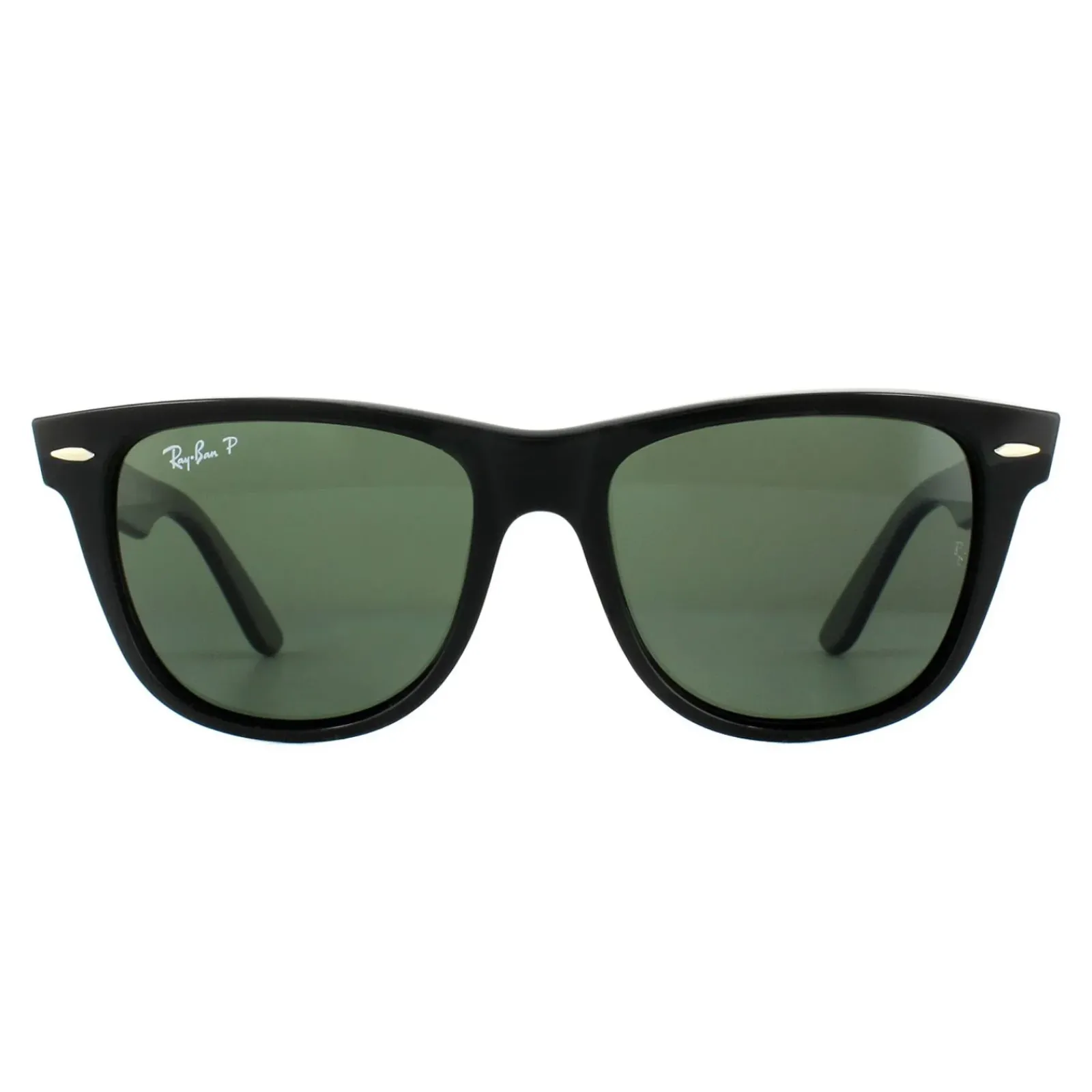 Ray-Ban Polarised|Ray-Ban^Sunglasses Wayfarer 2140 901/58 Black Green G-15 Polarized Lar
