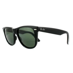 Ray-Ban Polarised|Ray-Ban^Sunglasses Wayfarer 2140 901/58 Black Green G-15 Polarized Lar