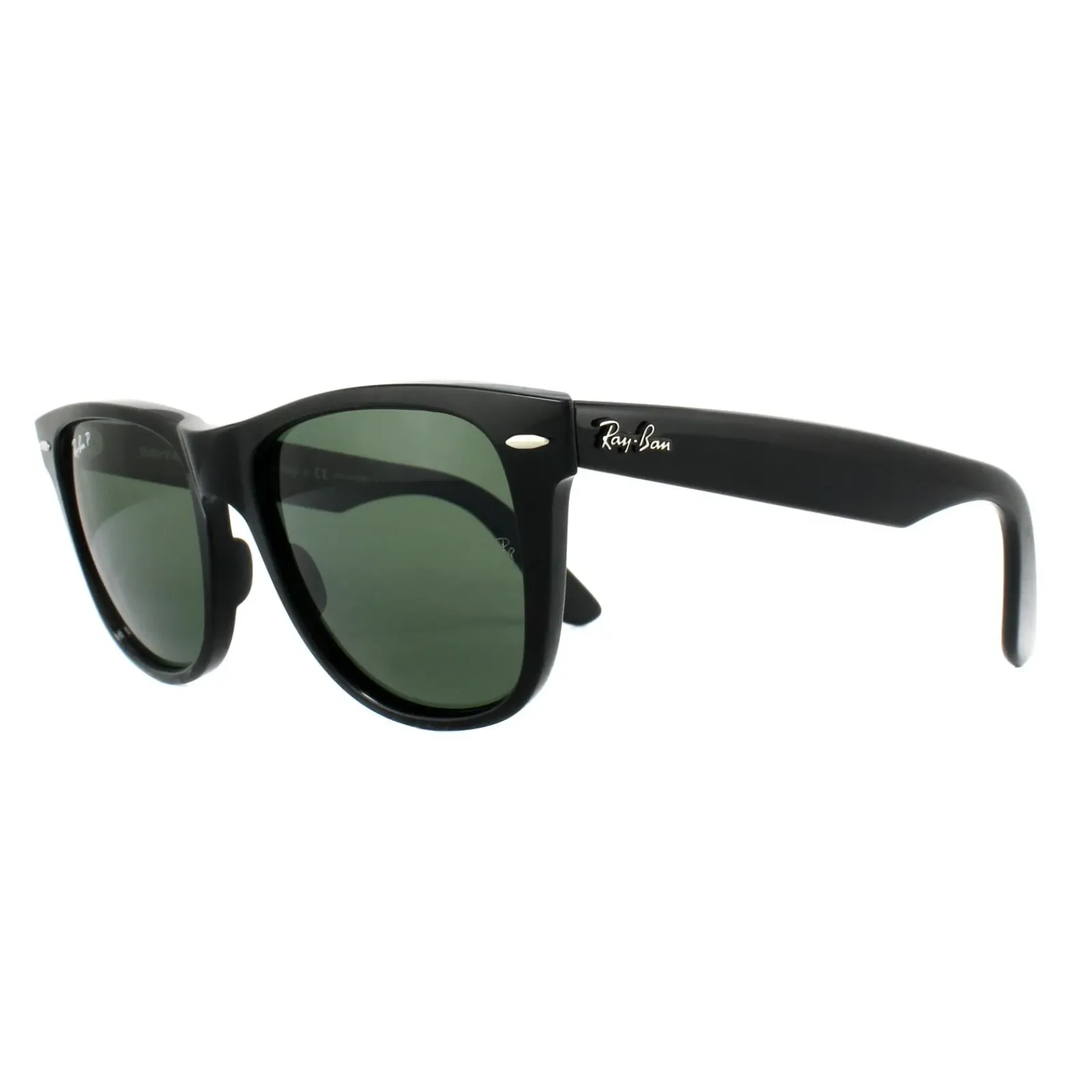 Ray-Ban Polarised|Ray-Ban^Sunglasses Wayfarer 2140 901/58 Black Green G-15 Polarized Lar