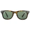 Ray-Ban Rectangle^Sunglasses Wayfarer Ease RB4340 710 Tortoise Green G-15