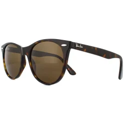Ray-Ban Polarised^Sunglasses Wayfarer II RB2185 902/57 Striped Havana Brown Pola