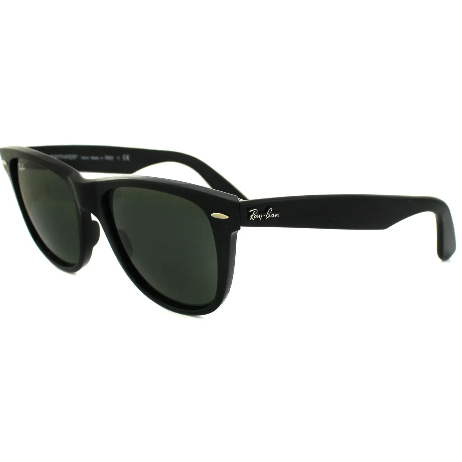 Ray-Ban Ray-Ban|Rectangle^Sunglasses Wayfarer 2140 901 Black Green G-15 Large 54mm