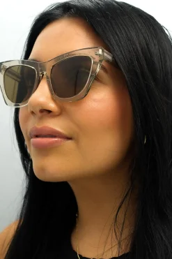 Saint Laurent Saint Laurent|Cat-Eye^Sunglasses SL214 Kate 032 Transparent Beige Brown