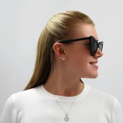 Saint Laurent Saint Laurent|Cat-Eye^Sunglasses SL 181 LOU LOU 001 Black Grey