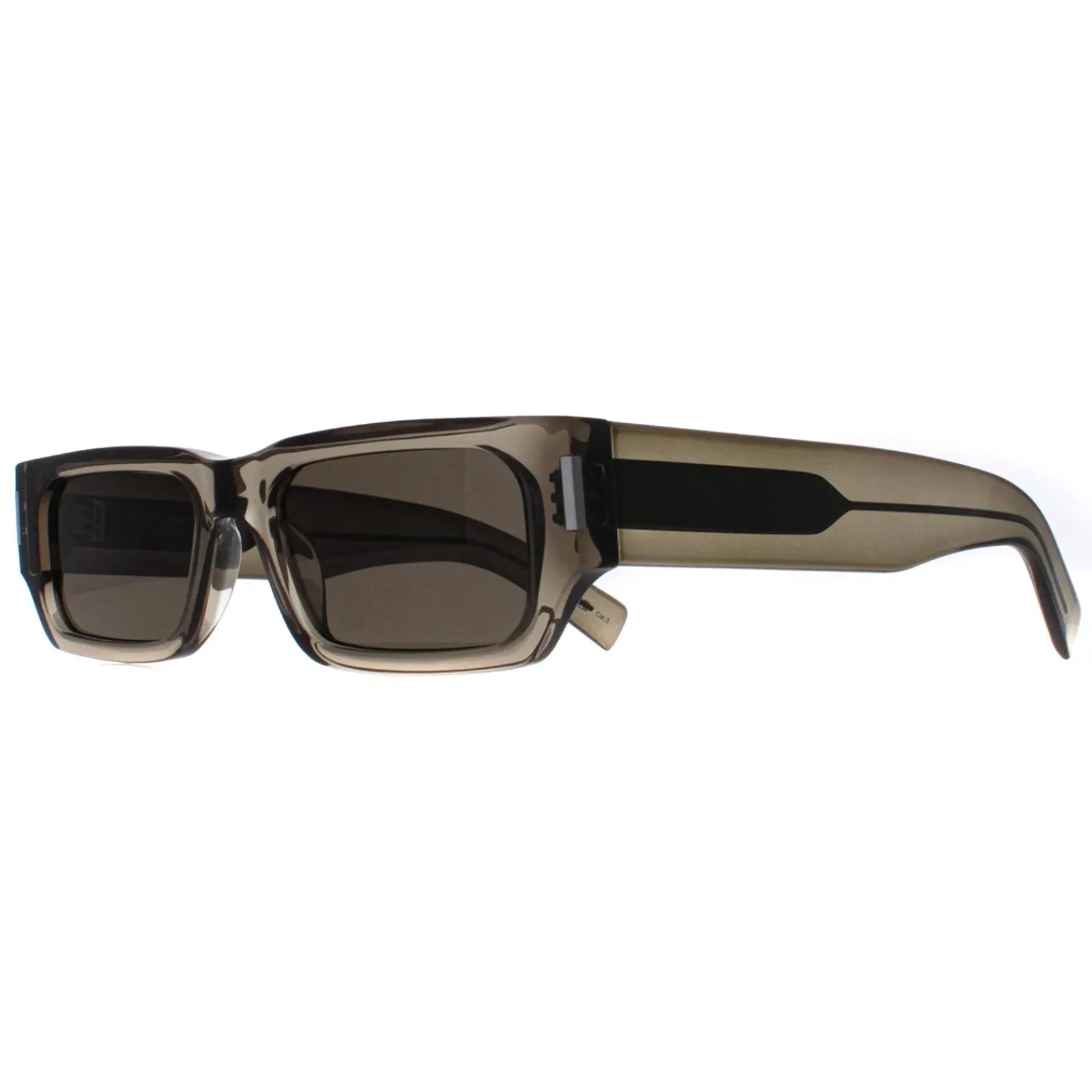 Saint Laurent Rectangle^Sunglasses SL660 003 Transparent Brown Grey
