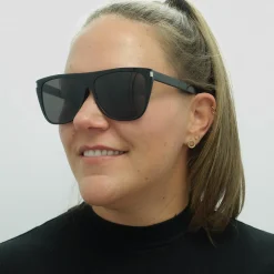 Saint Laurent Square|Saint Laurent^Sunglasses SL 1 SLIM 001 Black Grey Smoke