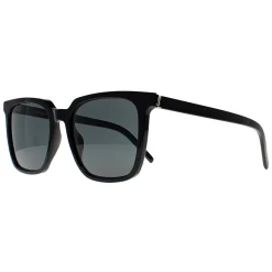 Saint Laurent Square|Saint Laurent^Sunglasses SL M146 001 Shiny Black Dark Grey