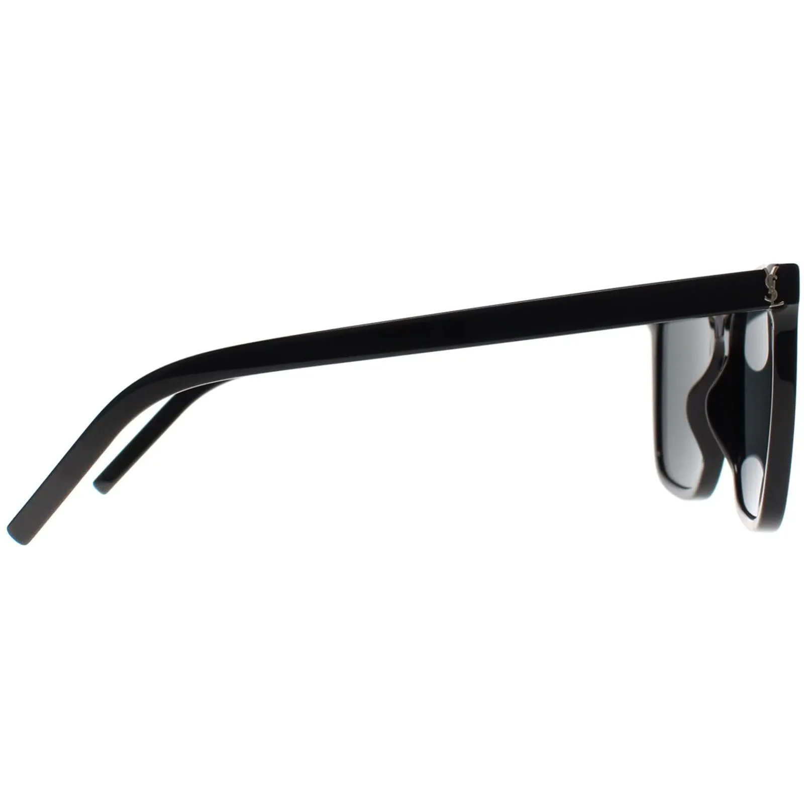 Saint Laurent Square|Saint Laurent^Sunglasses SL M146 001 Shiny Black Dark Grey
