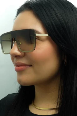 Saint Laurent Saint Laurent|Shield^Sunglasses SL 364 MASK 006 Gold Brown Gradient