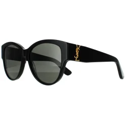 Saint Laurent Saint Laurent|Oval^Sunglasses SL M3 002 Black Grey