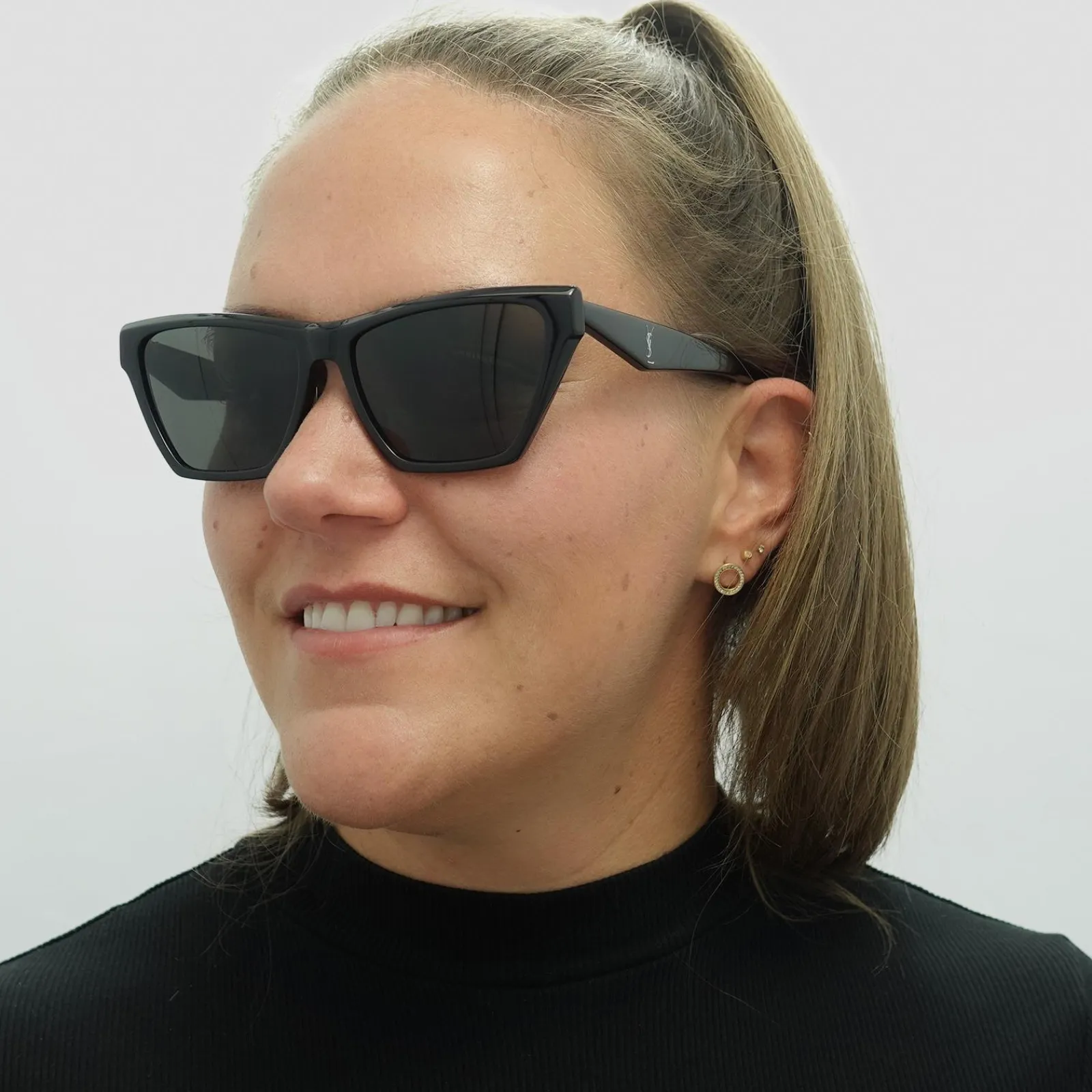 Saint Laurent Saint Laurent|Cat-Eye^Sunglasses SL M103 002 Black Black