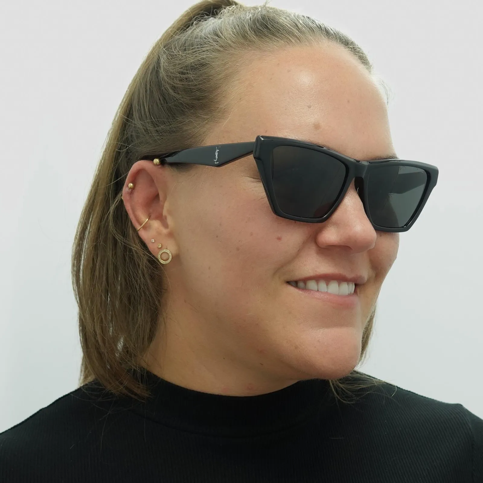 Saint Laurent Saint Laurent|Cat-Eye^Sunglasses SL M103 002 Black Black