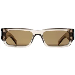 Saint Laurent Rectangle^Sunglasses SL660 004 Transparent Beige Brown