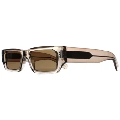 Saint Laurent Rectangle^Sunglasses SL660 004 Transparent Beige Brown