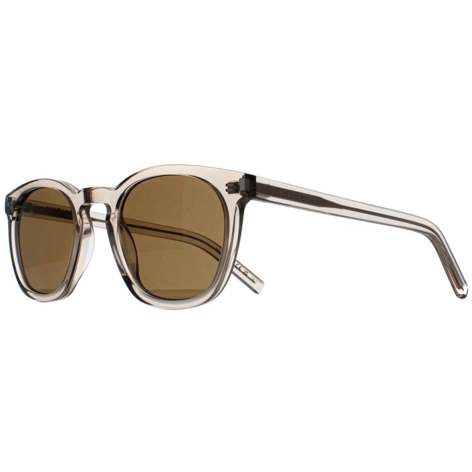Saint Laurent Saint Laurent|Round^Sunglasses SL28 047 Transparent Beige Brown
