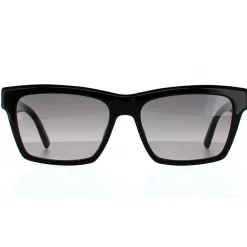 Saint Laurent Saint Laurent|Rectangle^Sunglasses SL M104 001 Shiny Black Grey Gradient