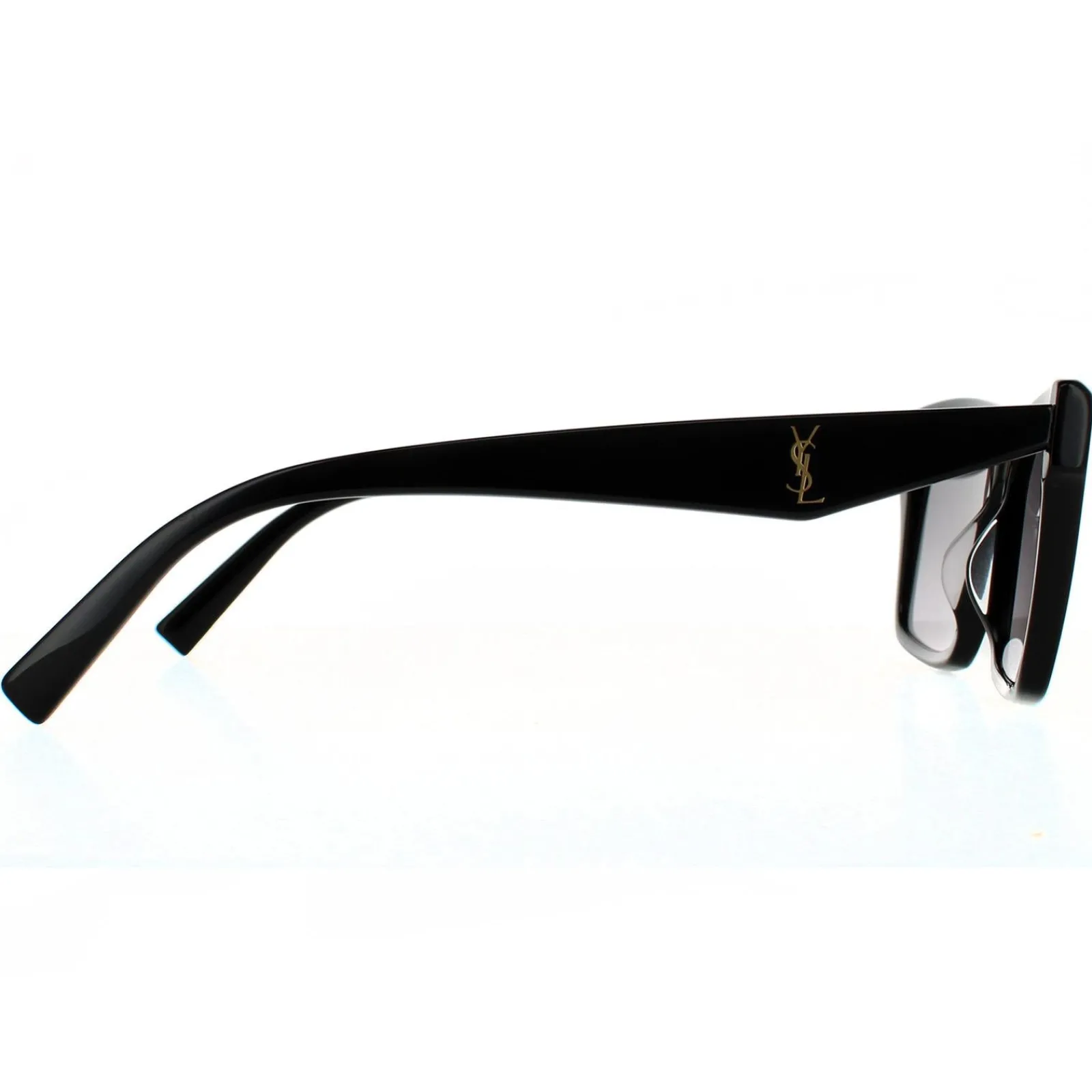 Saint Laurent Saint Laurent|Rectangle^Sunglasses SL M104 001 Shiny Black Grey Gradient
